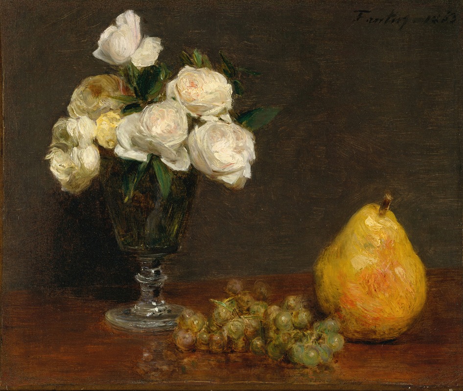 Henri Fantin-Latour - Still Life with Roses and Fruit