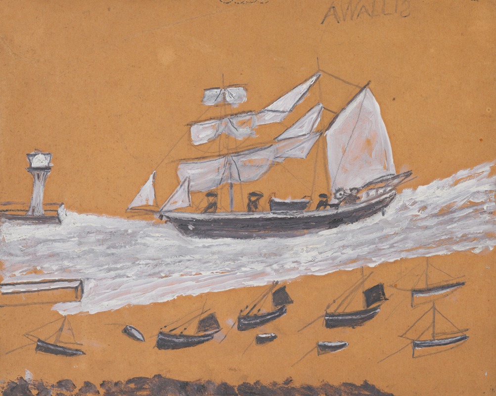 Alfred Wallis - Two-master and fishing fleet