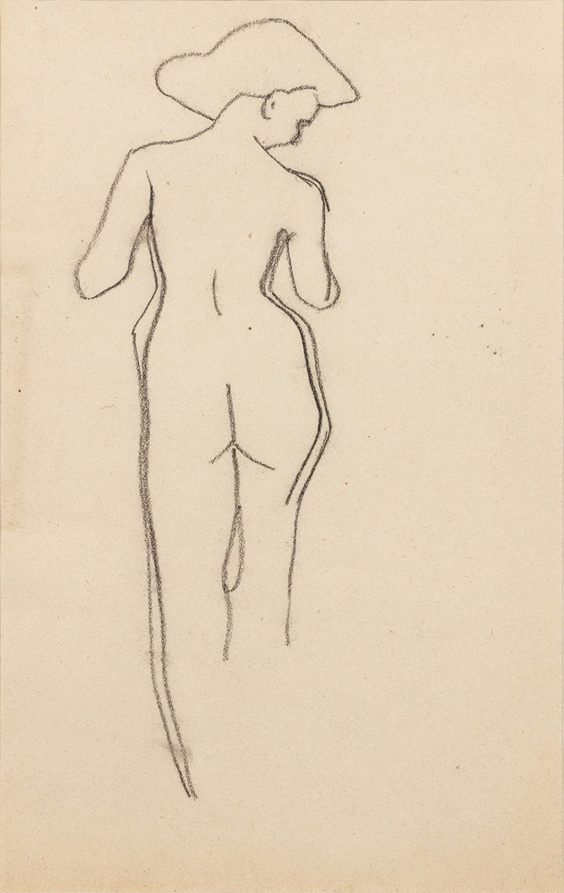 Amedeo Modigliani - Esquisse de femme nue de dos