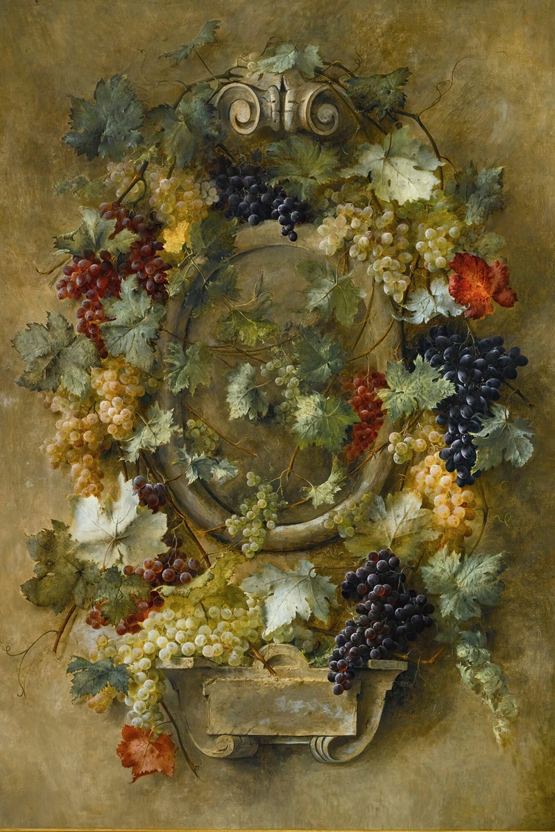 Joseph-Eugène Gilbault - Composition aux raisins de France