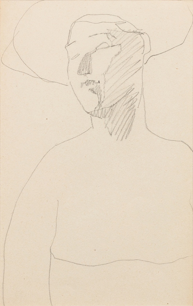 Amedeo Modigliani - Femme de trois quarts coiffée d’un chapeau