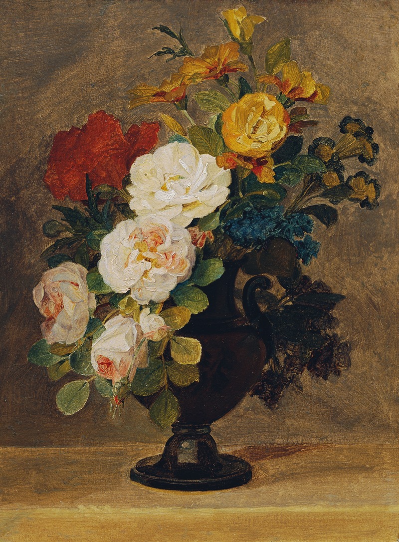 Pauline Koudelka-Schmerling - Blumenstrauß in antiker Vase