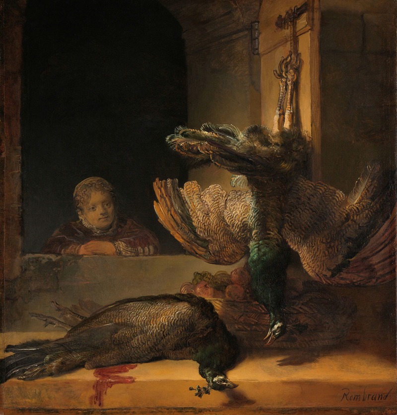 Rembrandt van Rijn - Still Life with Peacocks