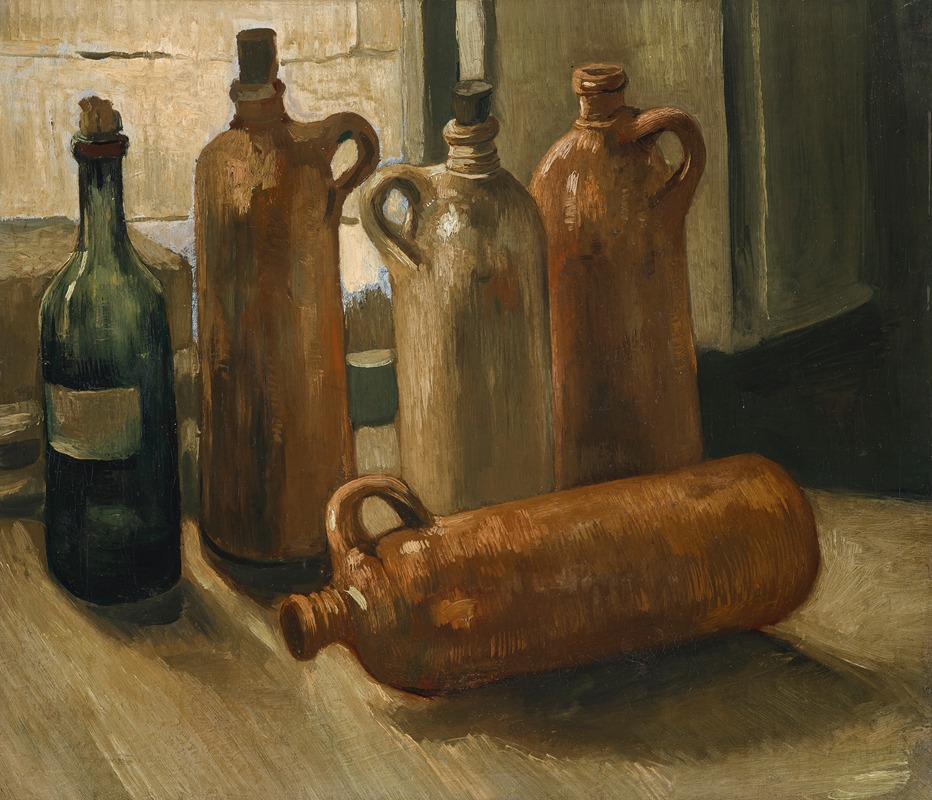 Vincent van Gogh - Stillleben mit fünf Flaschen