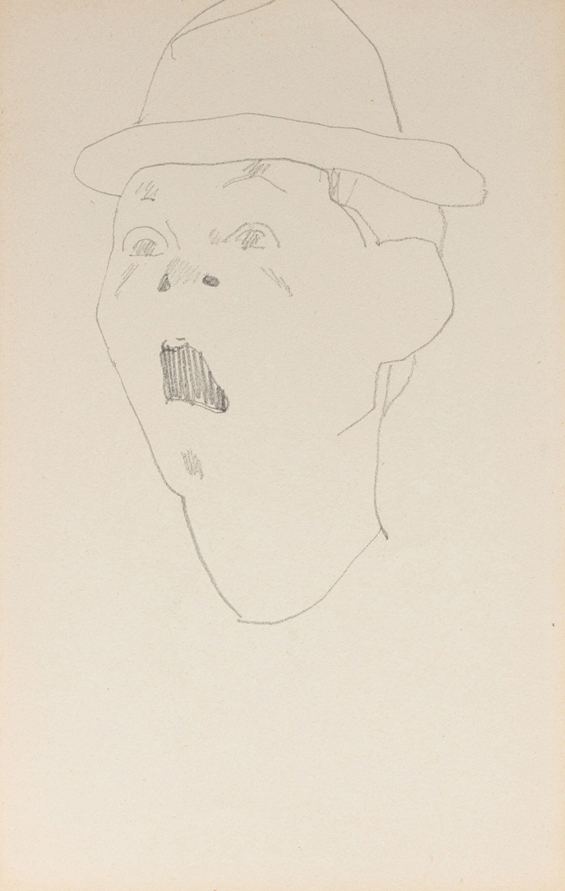 Amedeo Modigliani - Tête de clown ébahi