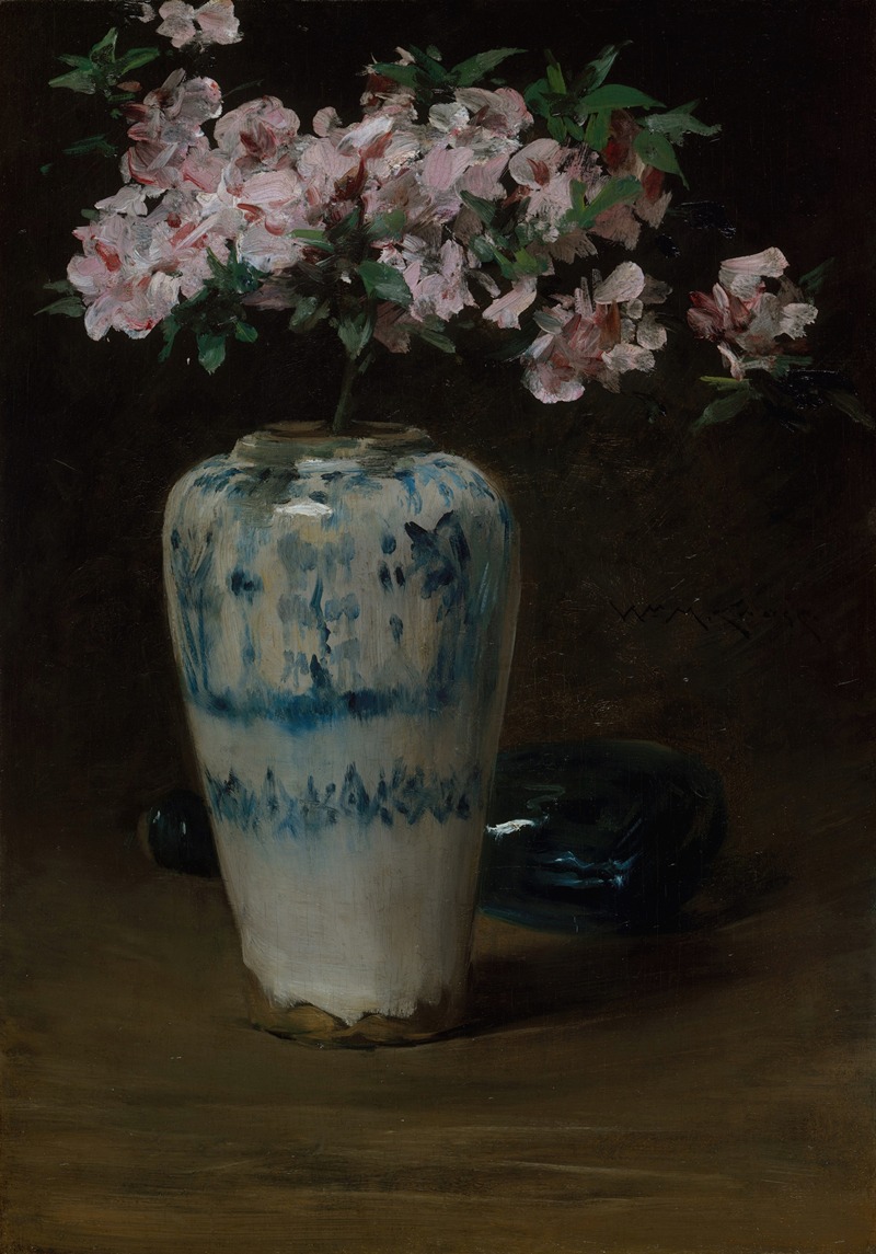 William Merritt Chase - Pink Azalea, Chinese Vase