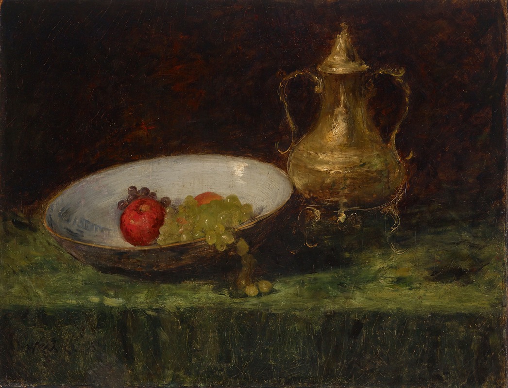 William Merritt Chase - Still Life (Fruit and Copper Pot)