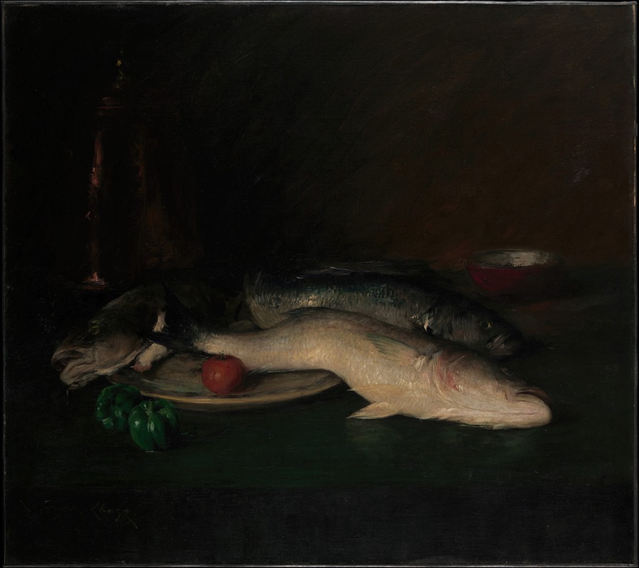 William Merritt Chase - Still Life; Fish