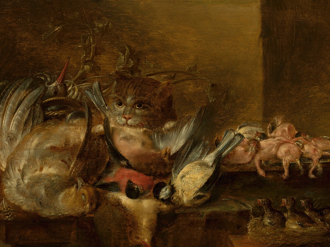 Alexander Adriaenssen - Dead birds and a cat