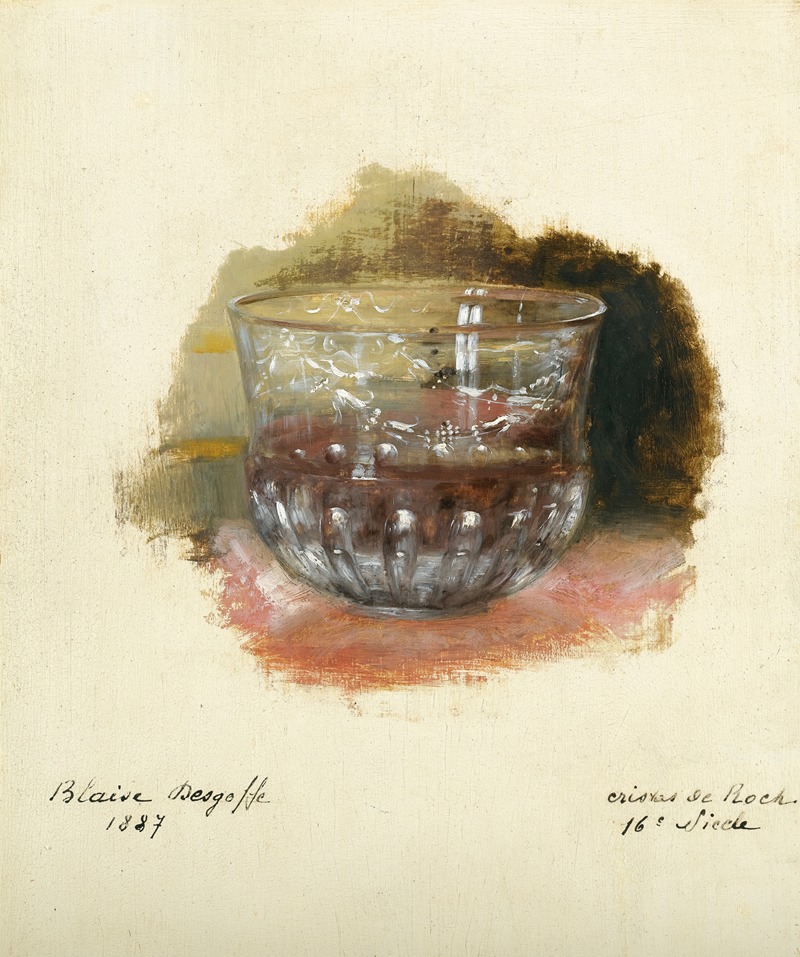 Blaise-Alexandre Desgoffe - Study Of A 16th Century Rock Crystal Goblet