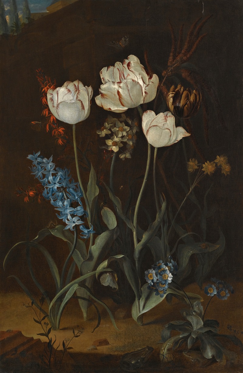 Coenraet Roepel - Still Life With Tulips And Hyacinth
