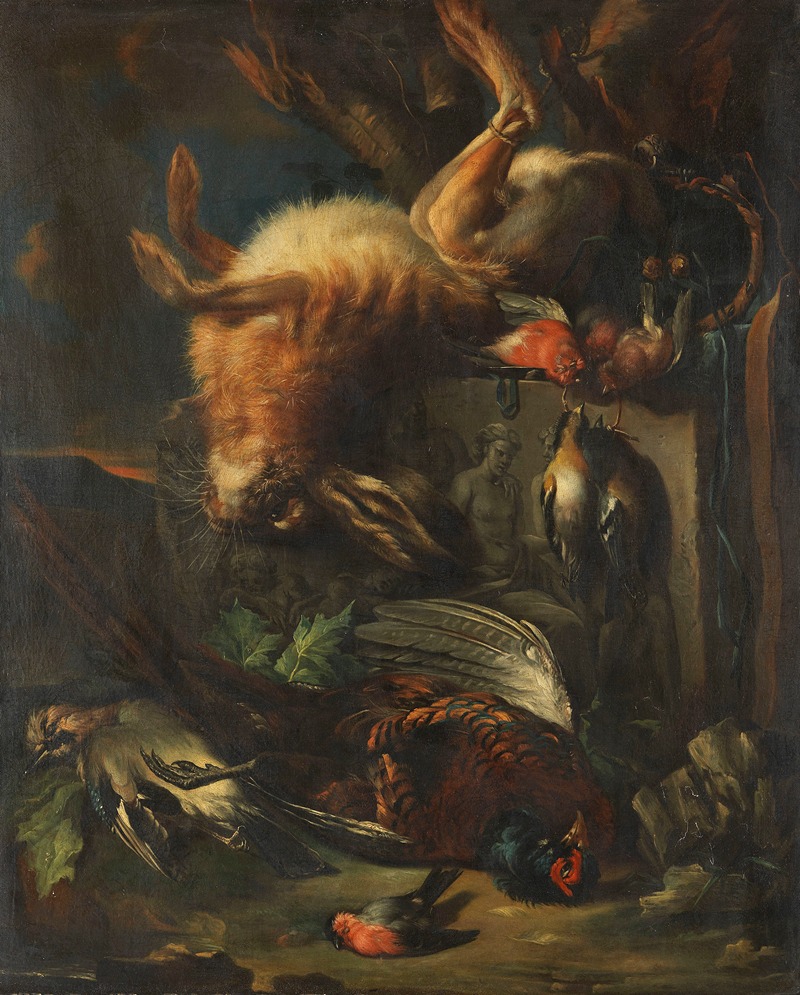 Franz Werner von Tamm - Zugeschrieben – Jagdstillleben mit Hase und Vögeln