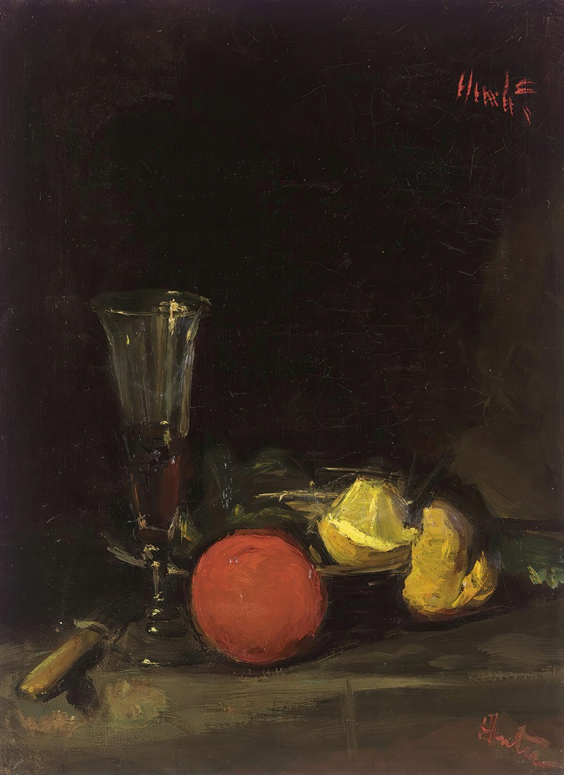 George Leslie Hunter - Still Life Of Fruit And A Wine Glass