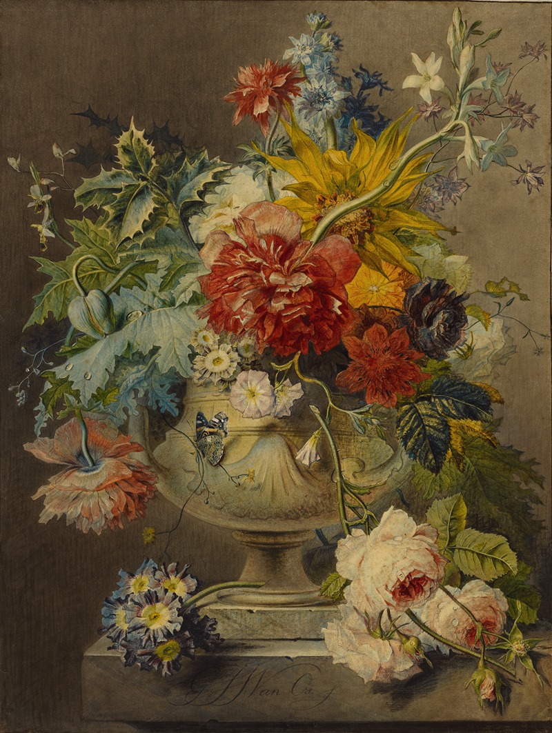 Georgius Jacobus Johannes van Os - Bouquet of Flowers in a Vase