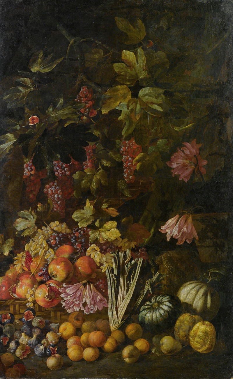 Giovanni Battista Ruoppolo - Natura Morta Di Fiori E Frutta