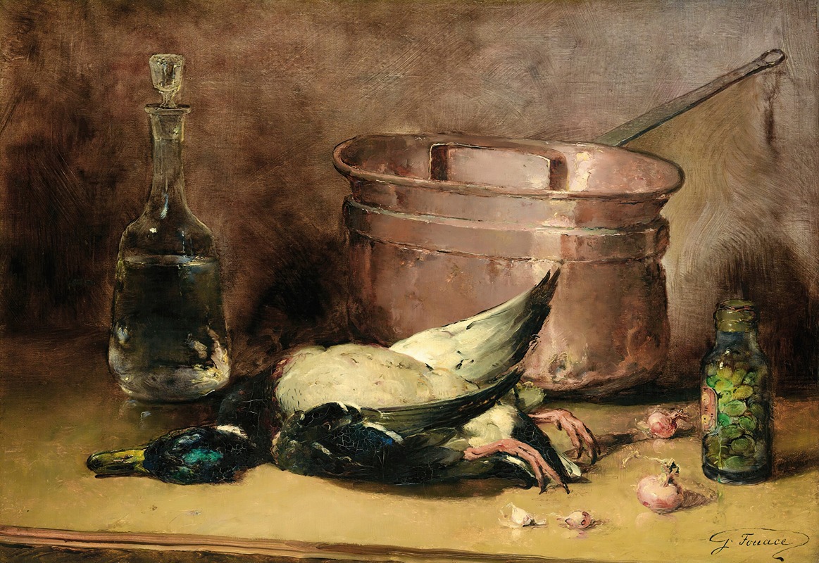 Guillaume-Romain Fouace - Still Life With A Duck