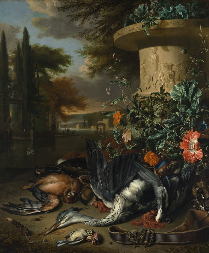 Jan Weenix - Gamepiece with a Dead Heron