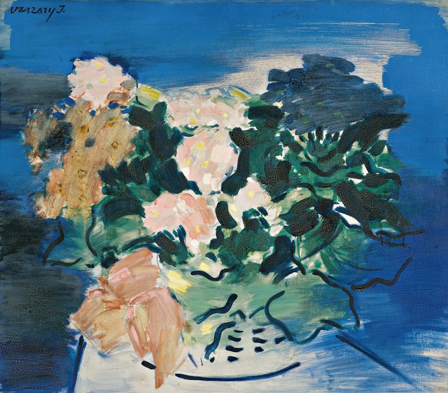 János Vaszary - Vase Of Flowers