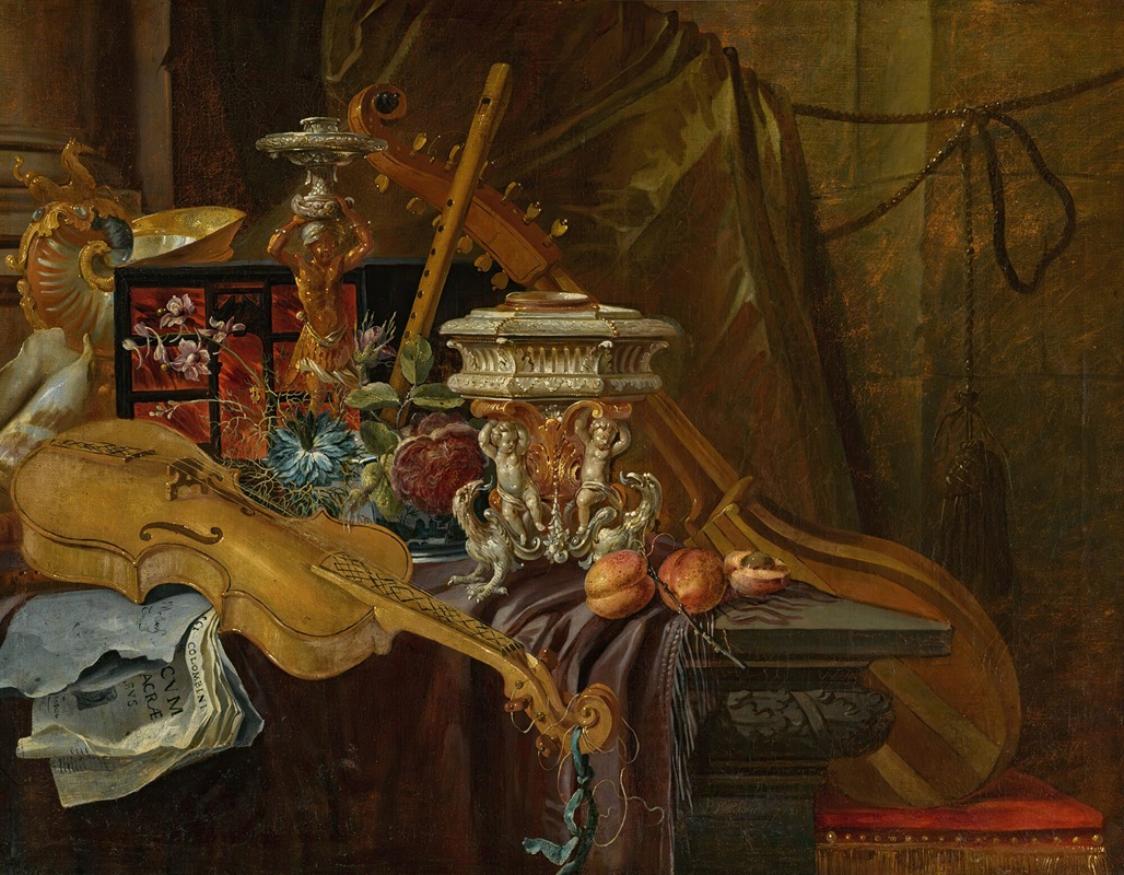 Jean-Baptiste van Moerkercke - Still Life With Musical Instruments
