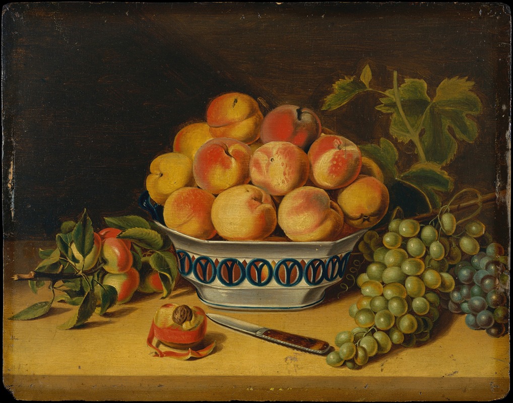 John A. Woodside - Still Life; Peaches and Grapes