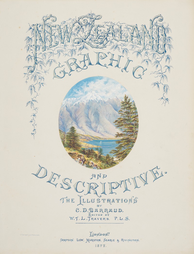 Charles Decimus Barraud - New Zealand Graphic and Descriptive. The Remarkables (Title page)