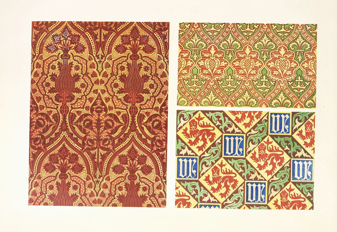 John Charles Robinson - Brocade for Upholstery Work, and Wall Papers, in the Style of the Fifteenth Century