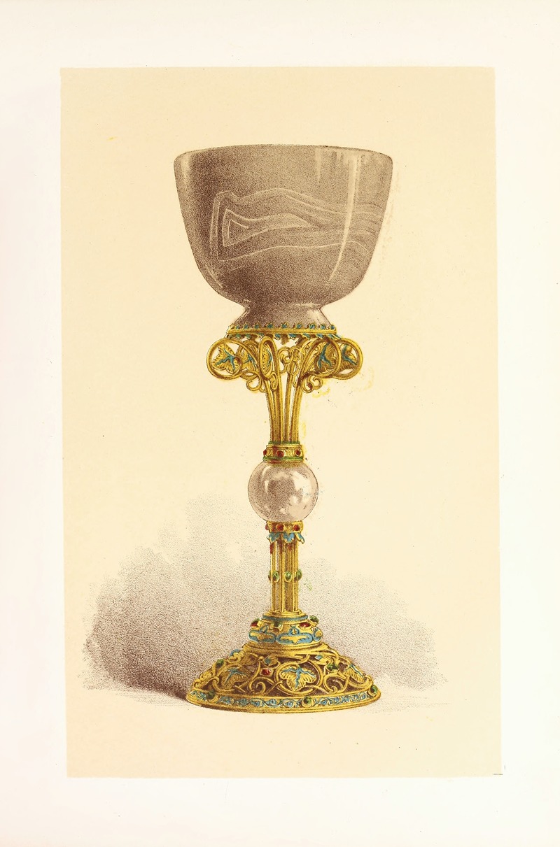John Charles Robinson - Cup, or Chalice, in Oriental Onyx, mounted in Enamelled Gold