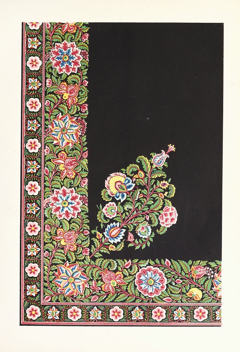 John Charles Robinson - Indian Embroidered Satin Apron