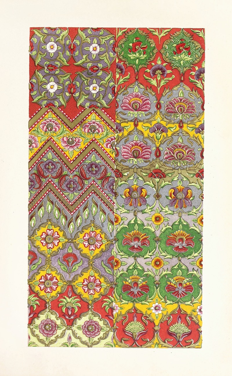 John Charles Robinson - Sheet of Persian Designs for Textile Fabrics