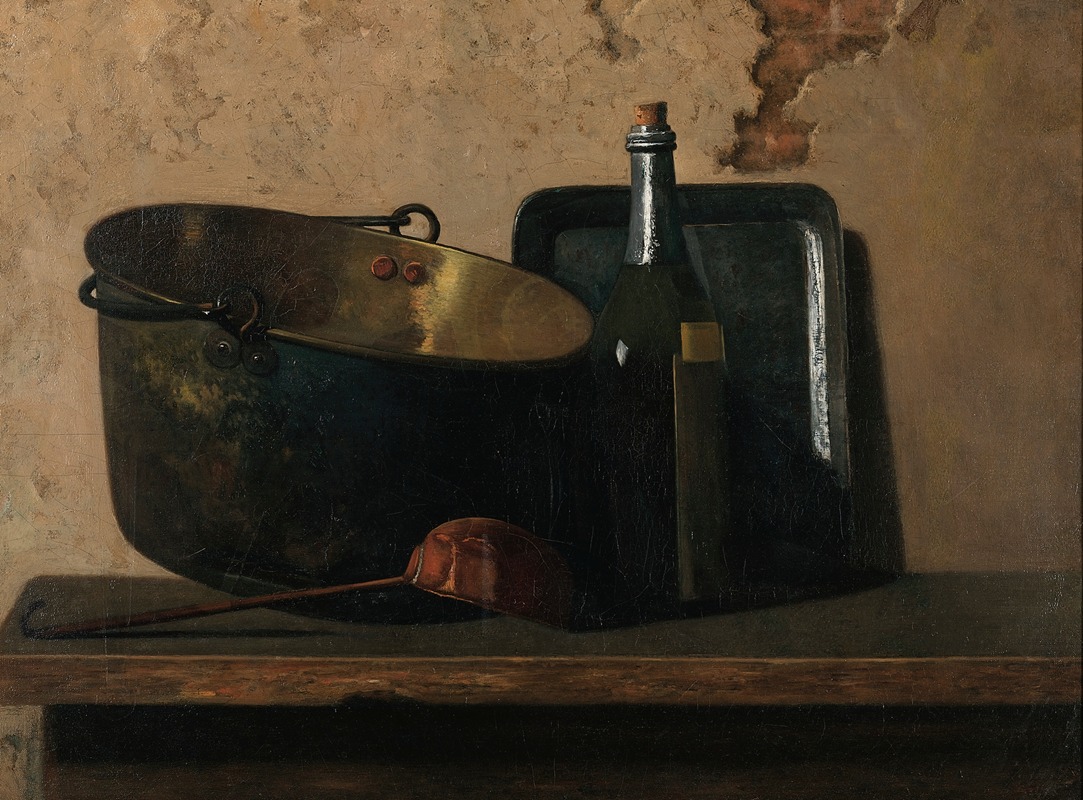 John Frederick Peto - Wine And Brass Stewing Kettle (Preparation Of French Potage)