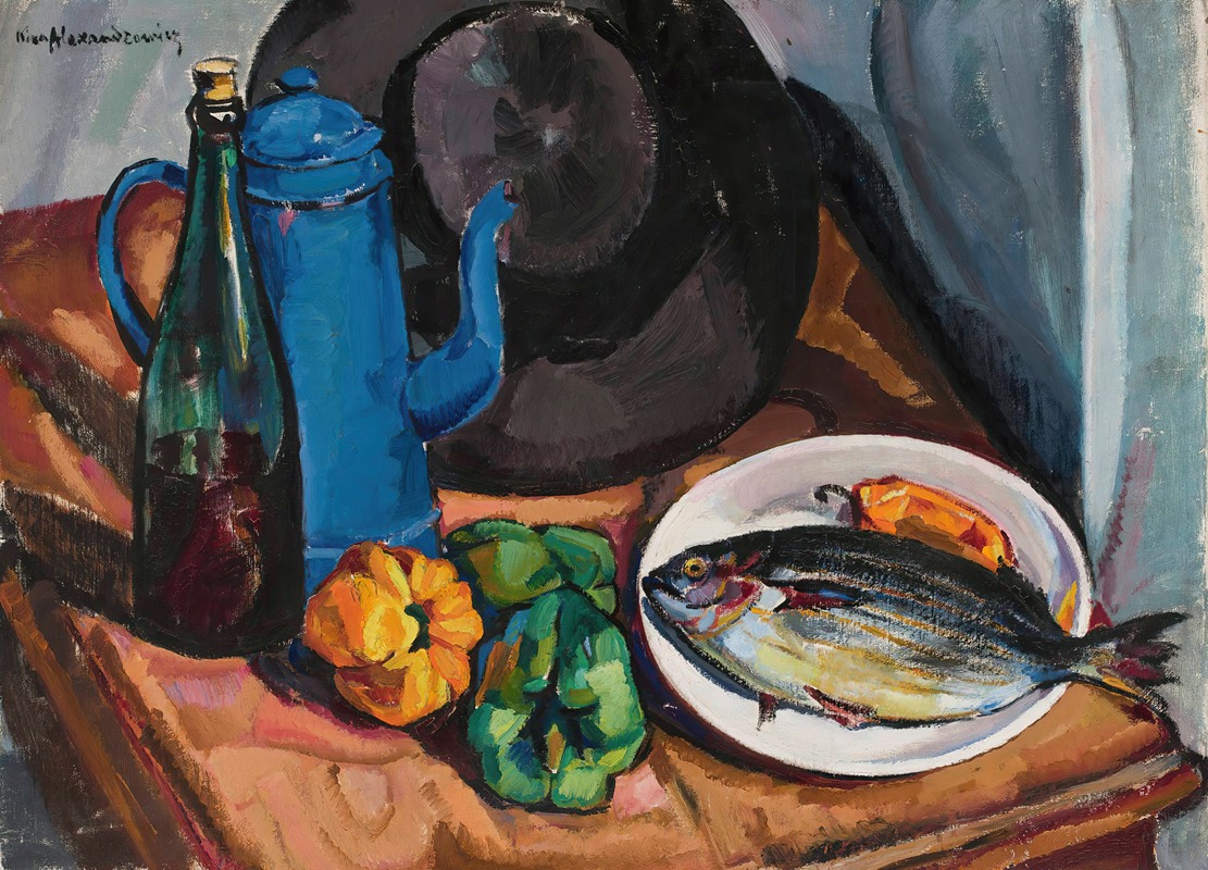 Nina Aleksandrowicz - Still life with fish