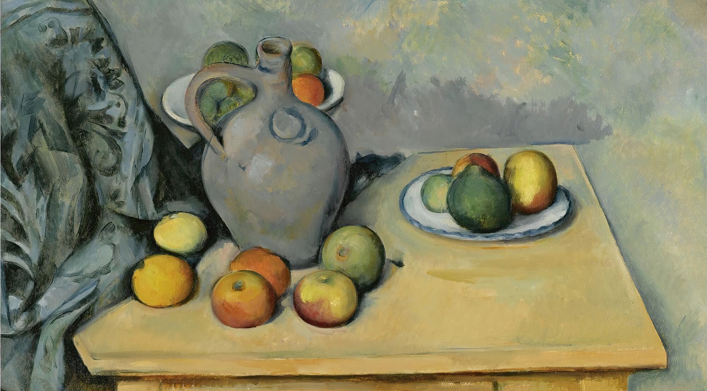 Paul Cézanne - Pichet Et Fruits Sur Une Table