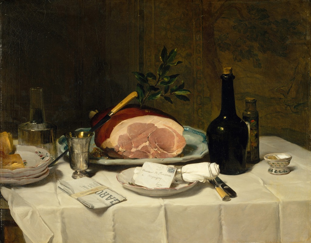 Philippe Rousseau - Still Life with Ham