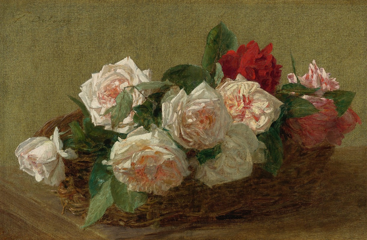 Panier De Roses Artvee