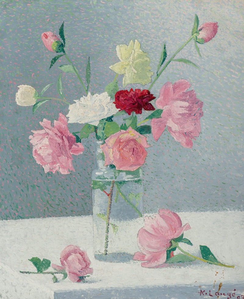 Achille Laugé - Vase de roses