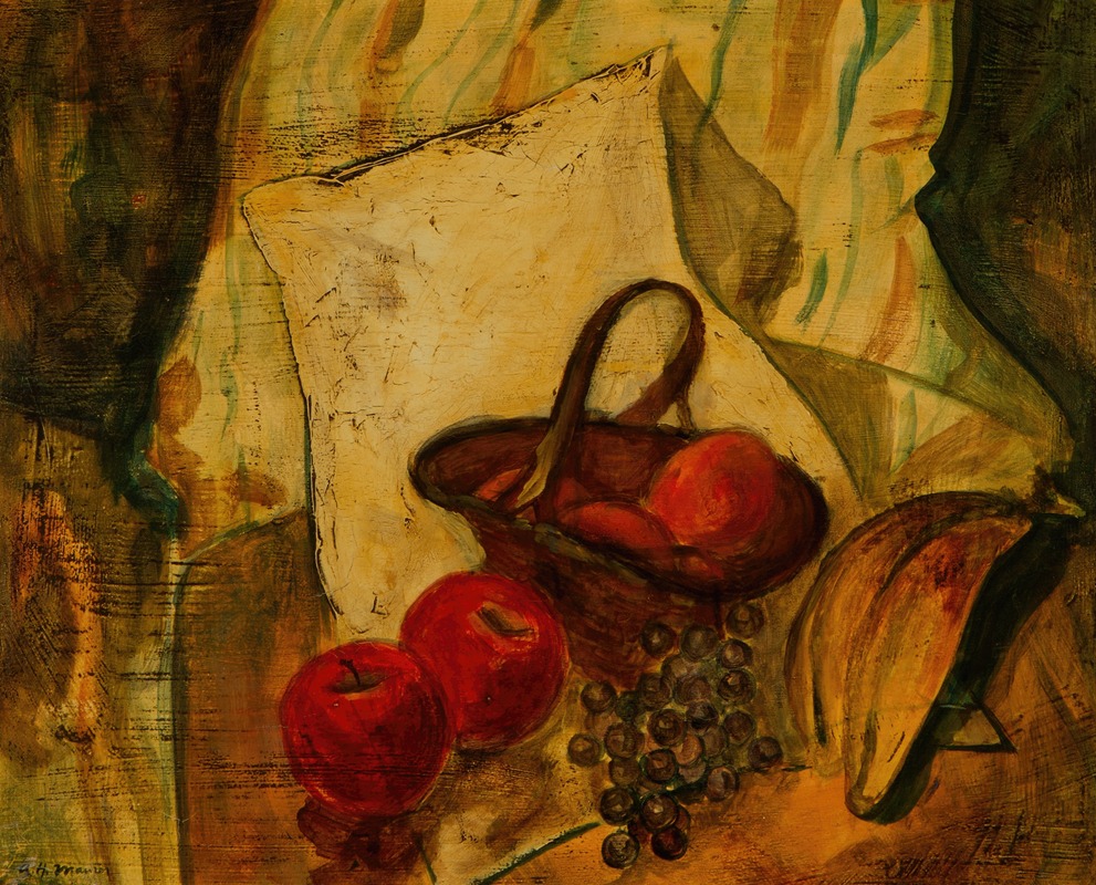 Alfred Henry Maurer - Still Life of Fruit in a Basket