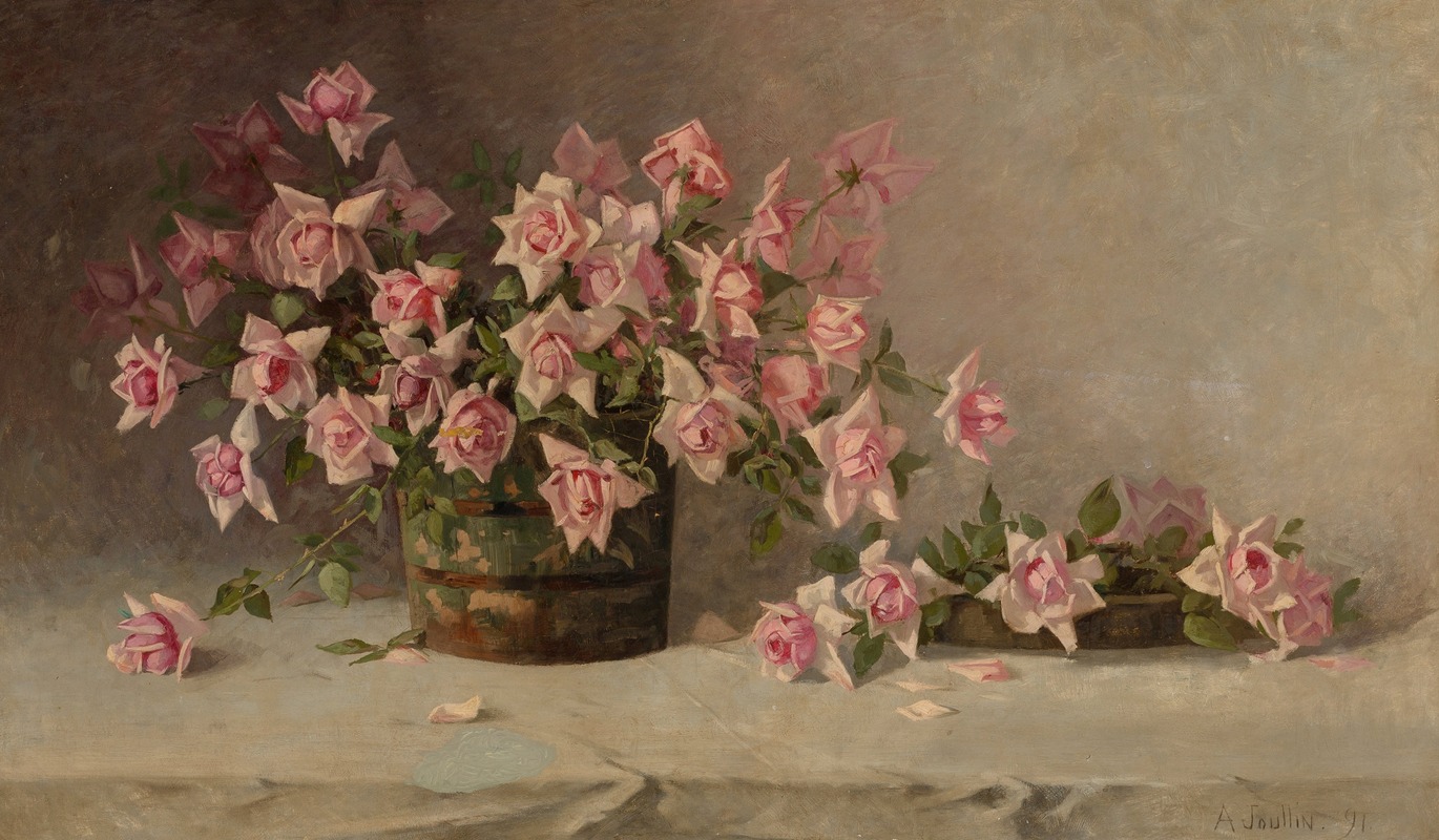 Amédée Joullin - Still life with Pink Roses