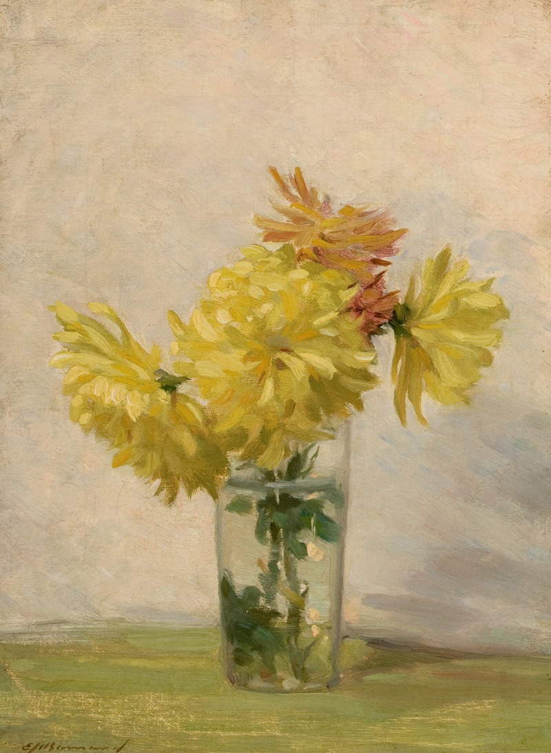 Edward Herbert Barnard - Still Life with Bouquet of Yellow Flowers
