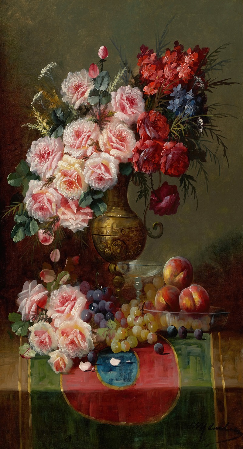 Max Carlier - Still Life with Flowers
