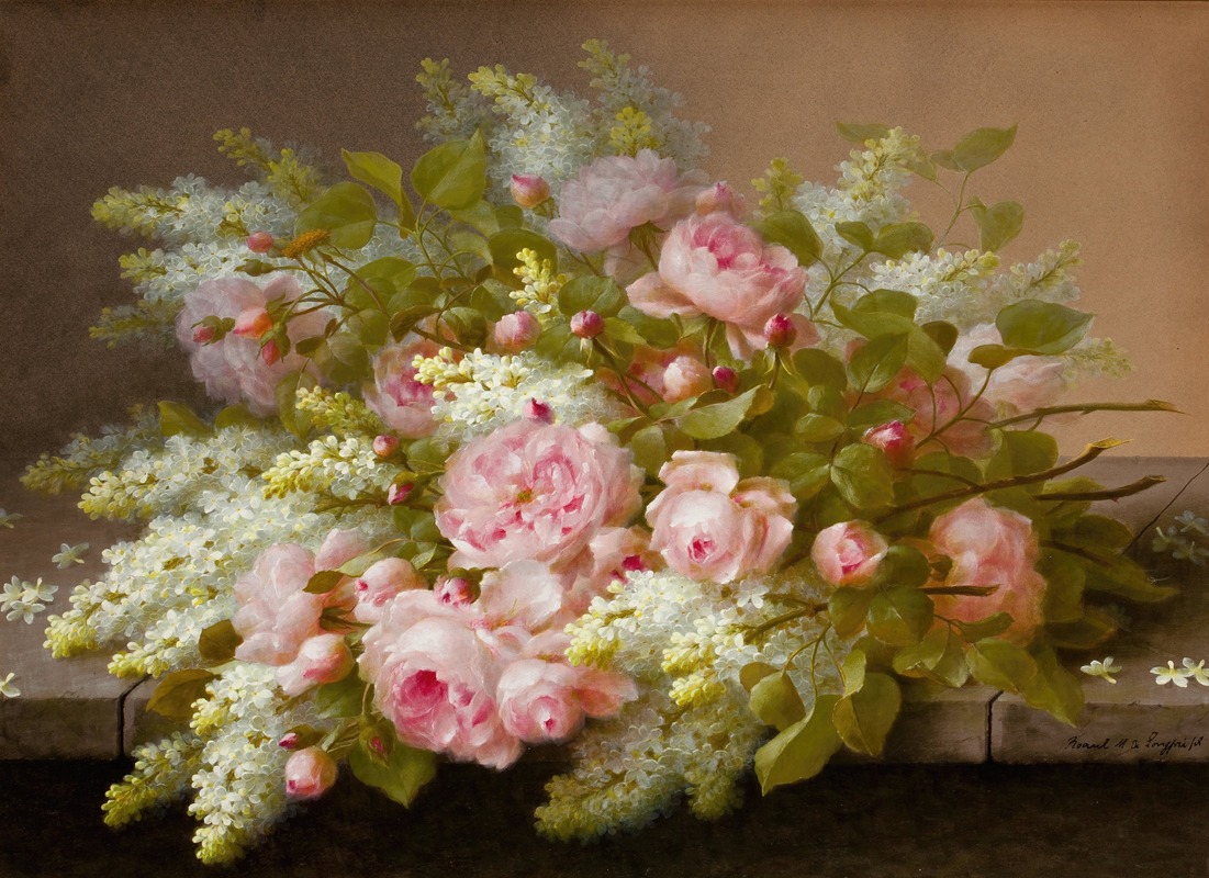 Raoul M. De Longpré - Floral Still Life