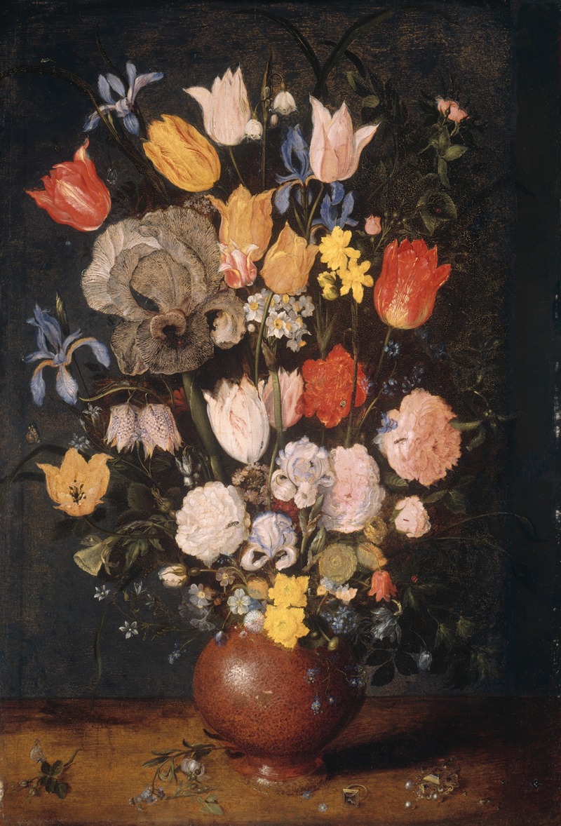 Jan Brueghel The Elder - Bouquet of Flowers in an Earthenware Vase