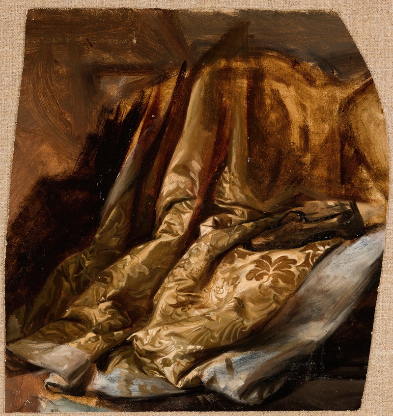 Józef Simmler - Fragment of the Cover of Quinn’s Bed. Study to the Painting ‘The Death of Barbara Radziwiłł’