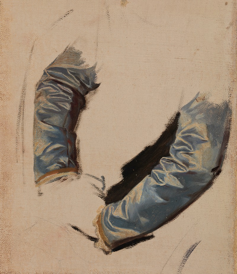 Józef Simmler - Sleeves of King’s Attire. Study to the Painting ‘The Death of Barbara Radziwiłł’