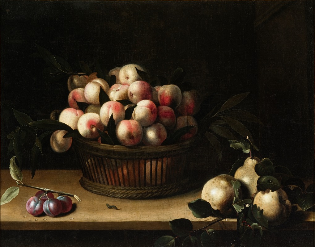 Louise Moillon - Basket of Peaches, with Quinces, and Plums