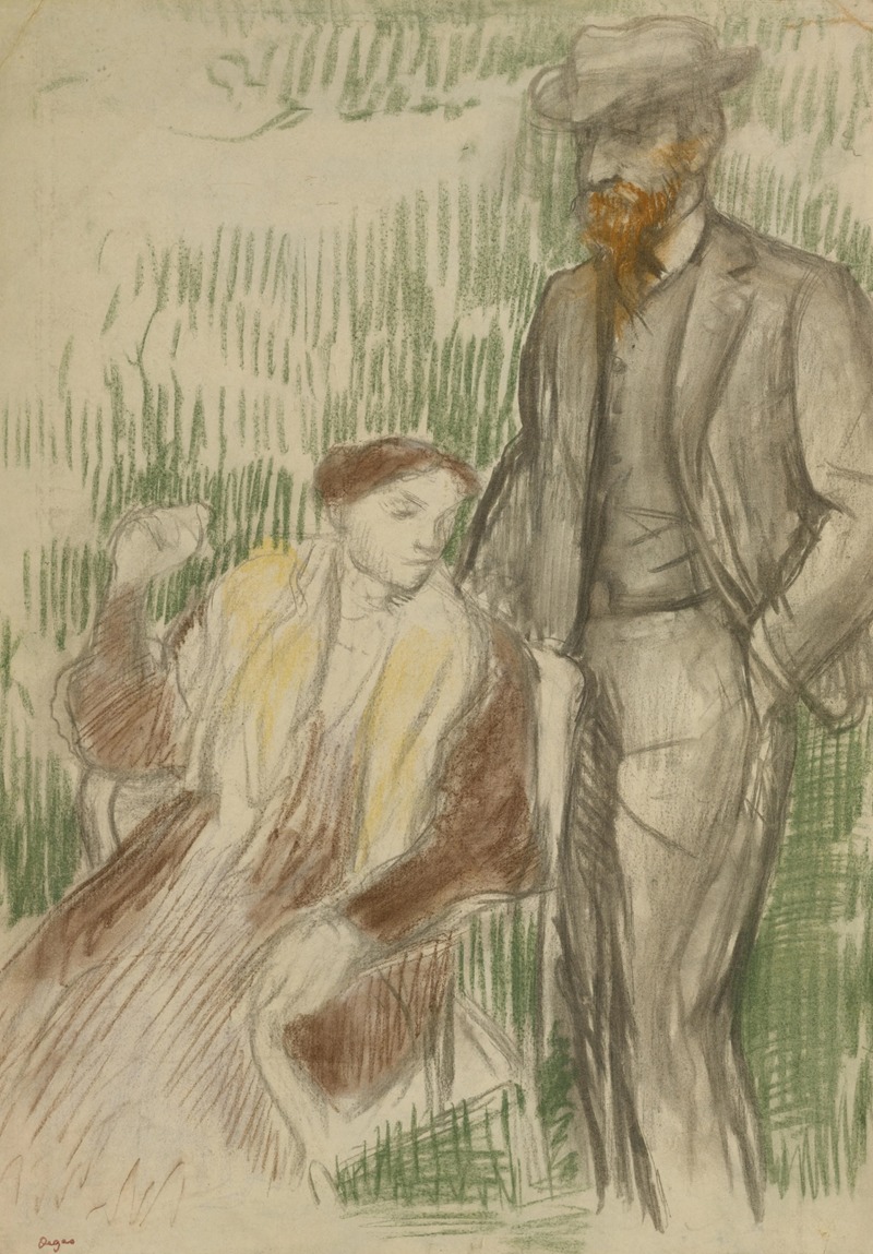 Edgar Degas - Esquisse pour un portrait de M. et Mme. Louis Rouart