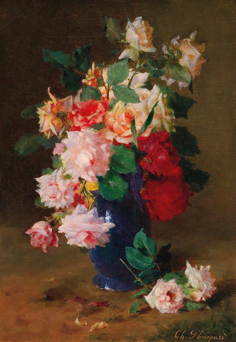 Charles Philipard - Roses in a Vase