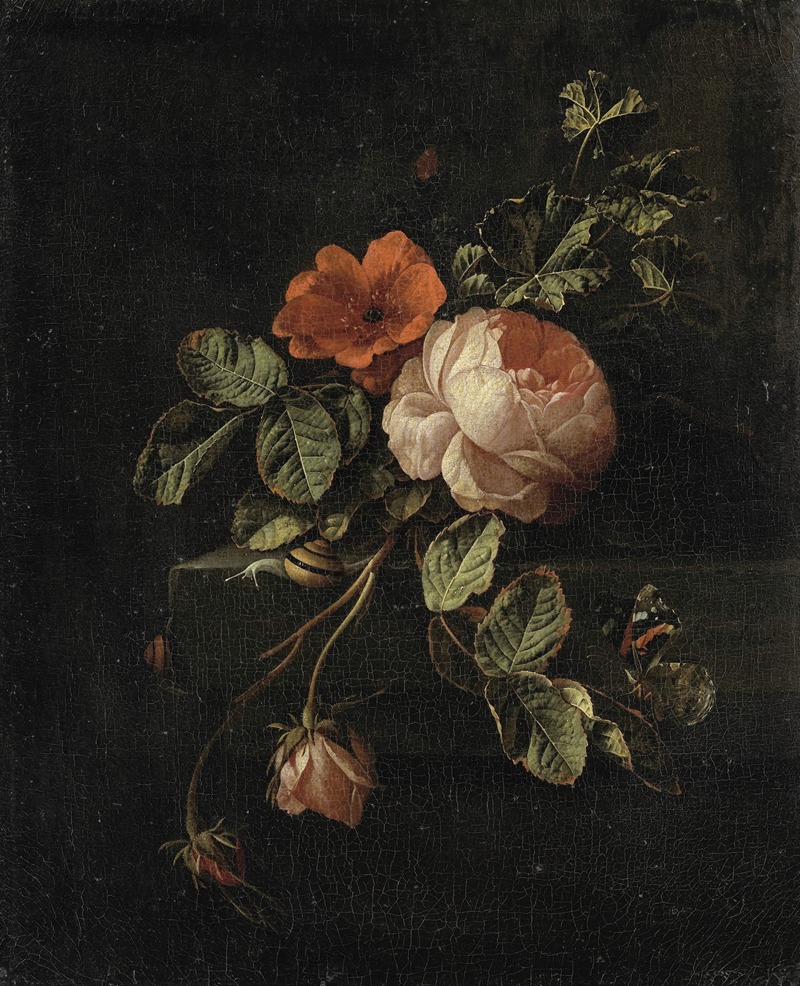 Elias van den Broeck - Still Life with Roses
