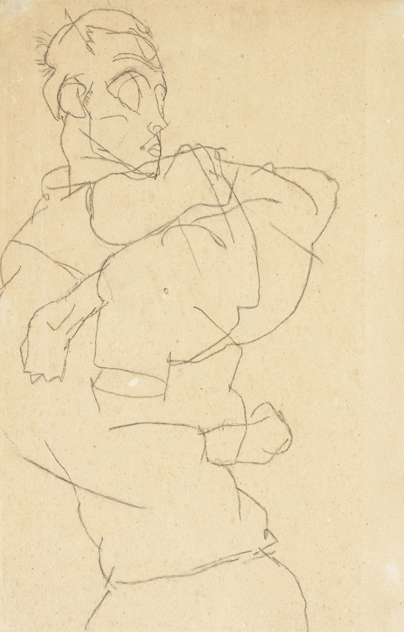Egon Schiele - Selbstdarstellung (Self-Portrait)