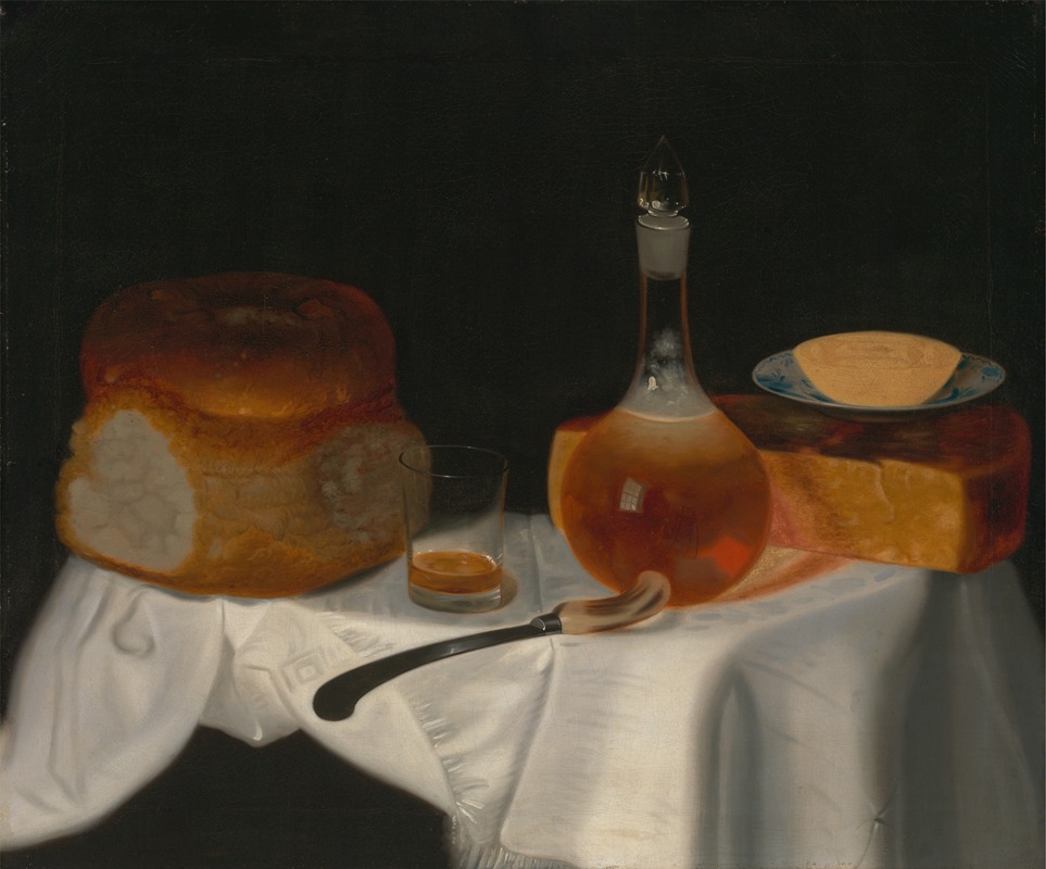 George Smith - Still Life of Bread, Butter and Cheese