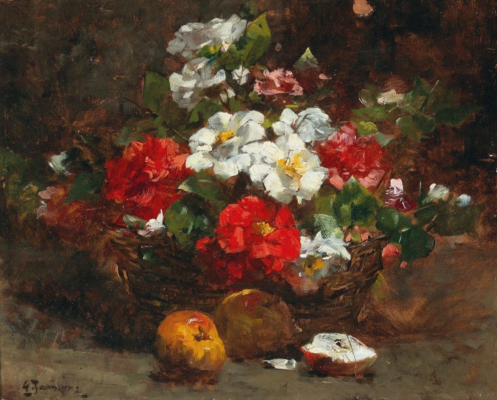 Georges Jeannin - A basket full of flowers